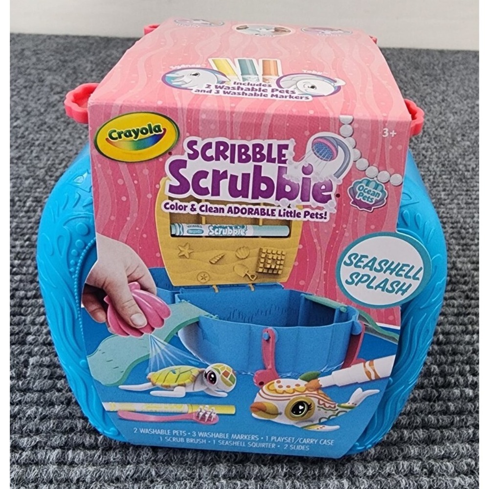 Crayola Scribble Scrubbie‎ Seashell Splash, Gift for Kids, Child Art Kit